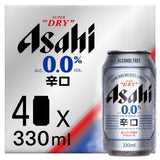 Asahi Super Dry 0% Alcohol Free Beer Lager Cans   4 x 330ml