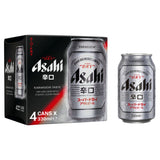 Asahi Super Dry Premium Lager Beer Cans 4 pack