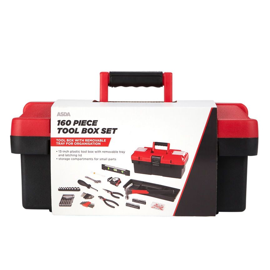 ASDA 160 Piece Tool Box Set