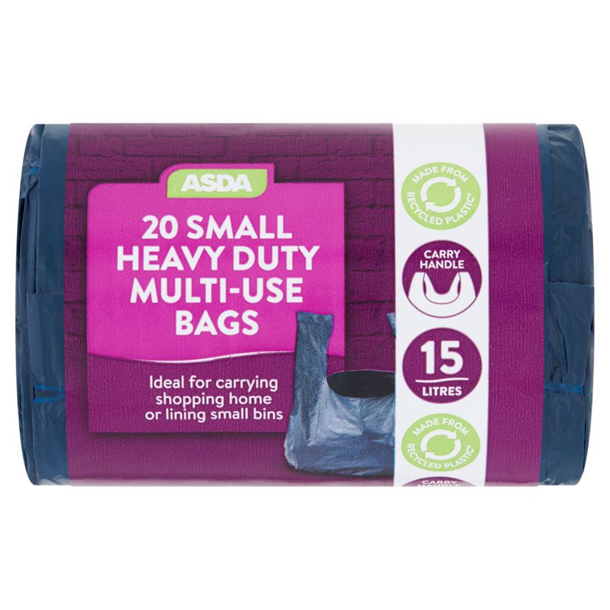 ASDA 20 Multi-Use Bags Heavy Duty 15 Litres