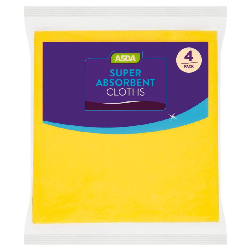 ASDA 4 Super Absorbent Cleaning Cloths