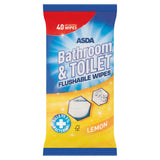 ASDA 40 Antibacterial Bathroom & Toilet Flushable Wipes