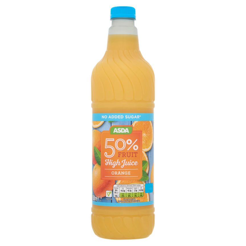 ASDA 50% Fruit No Added Sugar High Juice Orange