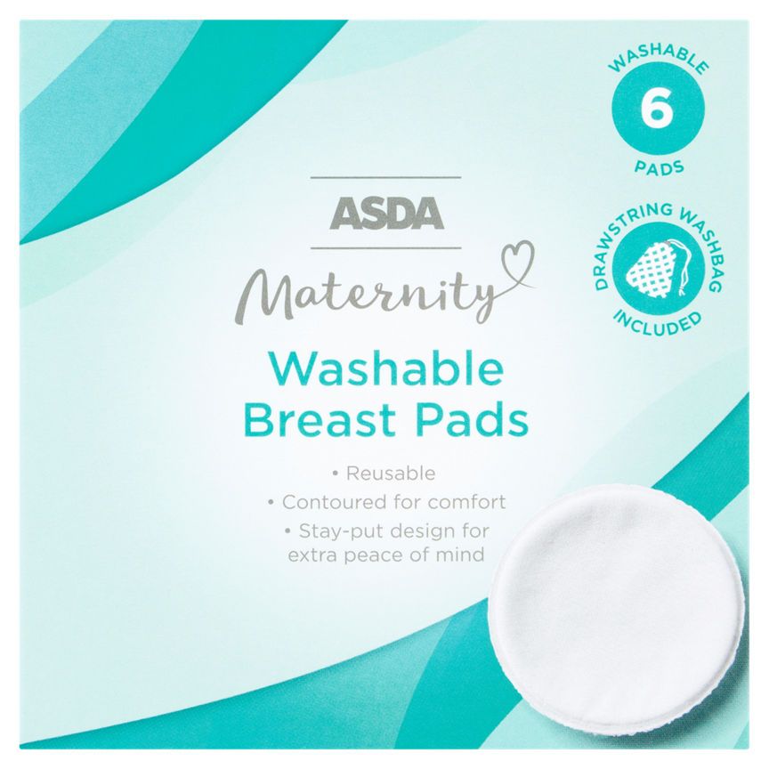 ASDA 6 Maternity Washable Breast Pads