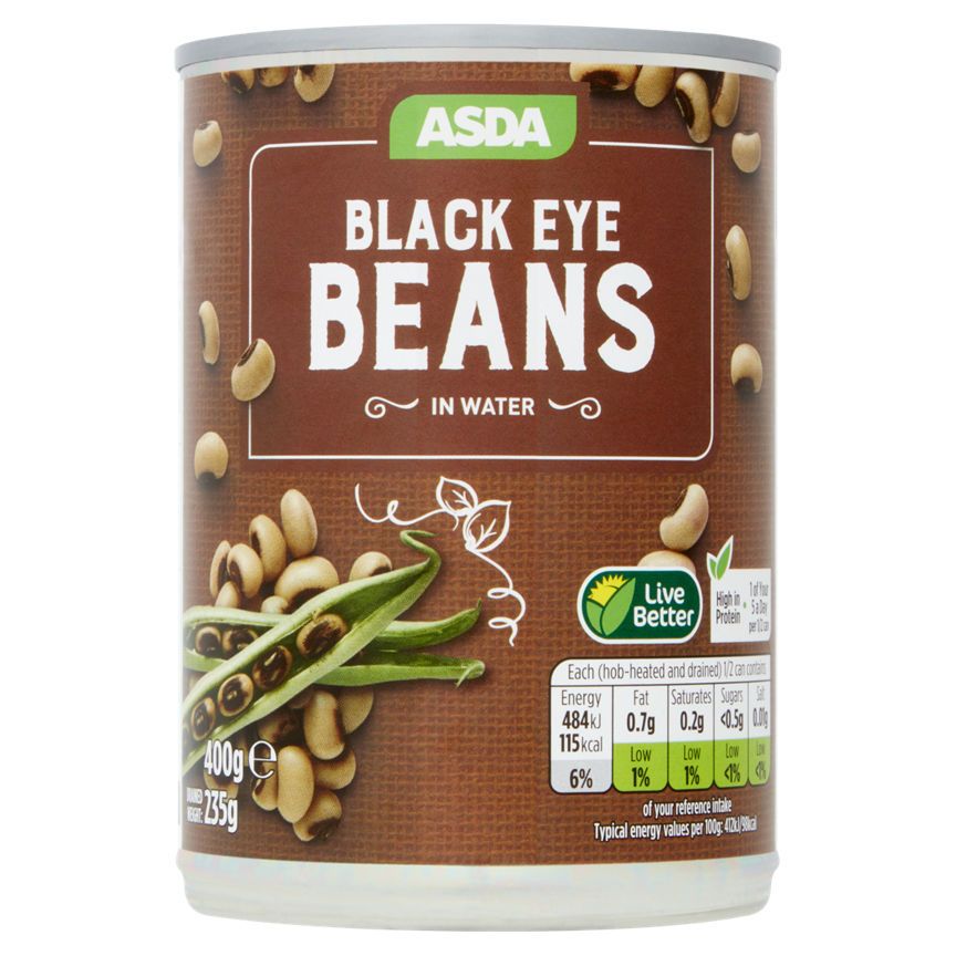 ASDA Black Eye Beans in Water