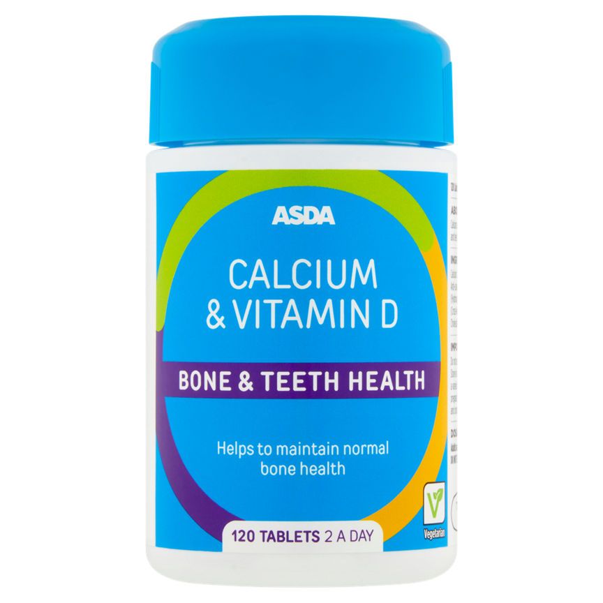 ASDA Calcium & Vitamin D Bone & Teeth Health 120 Tablets - McGrocer