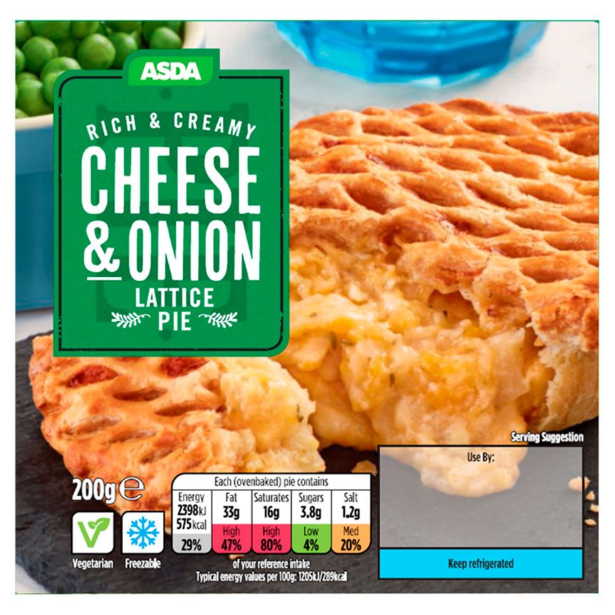 ASDA Cheese & Onion Lattice Pie