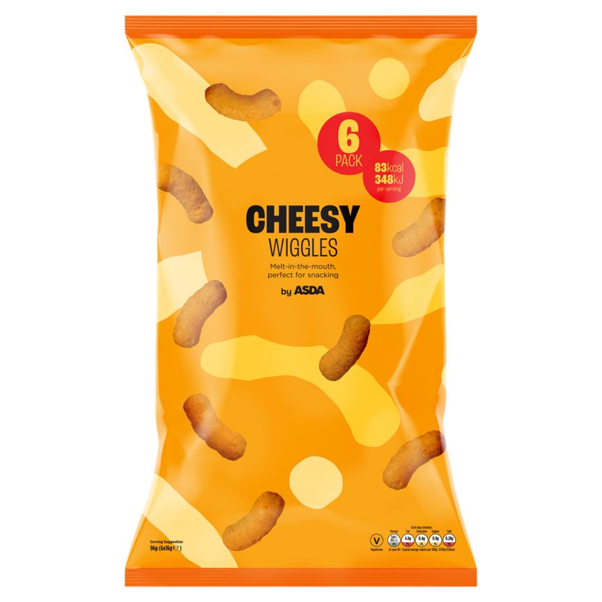 ASDA Cheesy Wiggles 6 x 16g (96g)