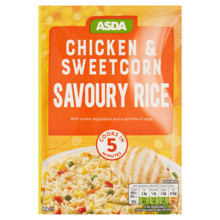 ASDA Chicken & Sweetcorn Savoury Rice