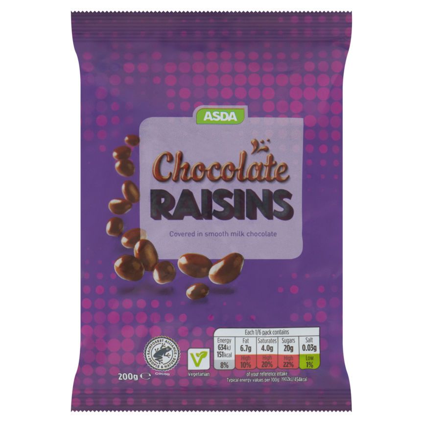 ASDA Chocolate Raisins Bag