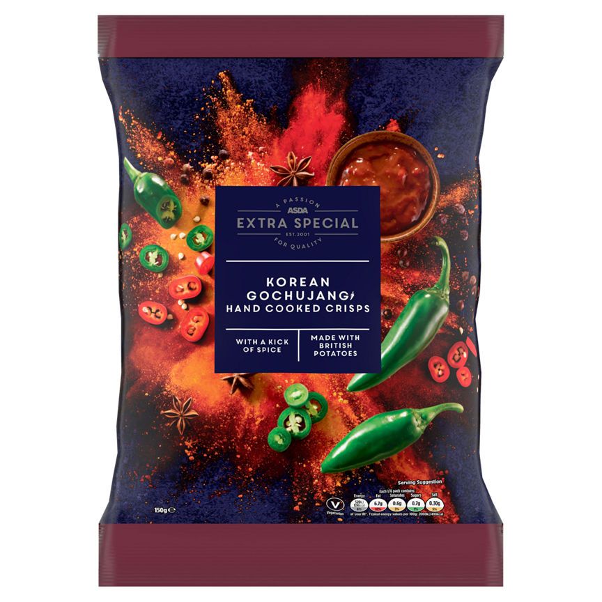 ASDA Extra Special Korean Gochujang Hand Cooked Crisps 150g