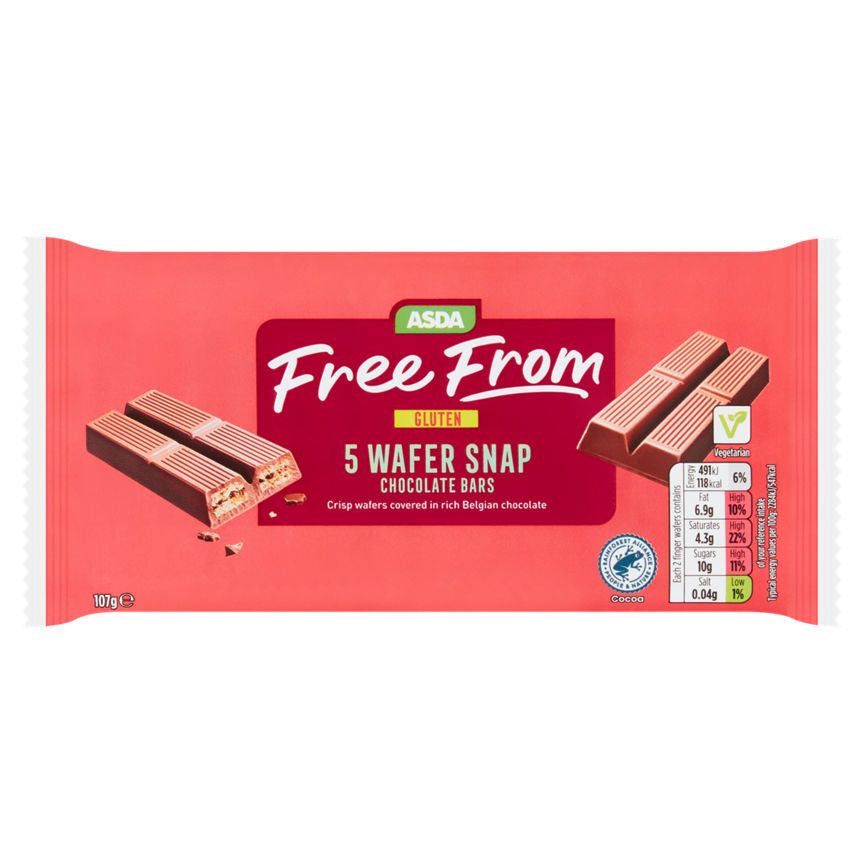 ASDA Free From 5 Chocolate Wafer Snaps