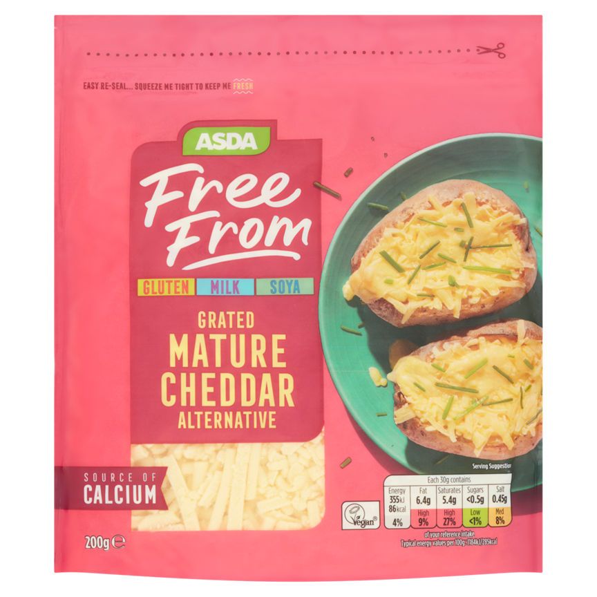 ASDA Free From Grated Cheddar Alternative