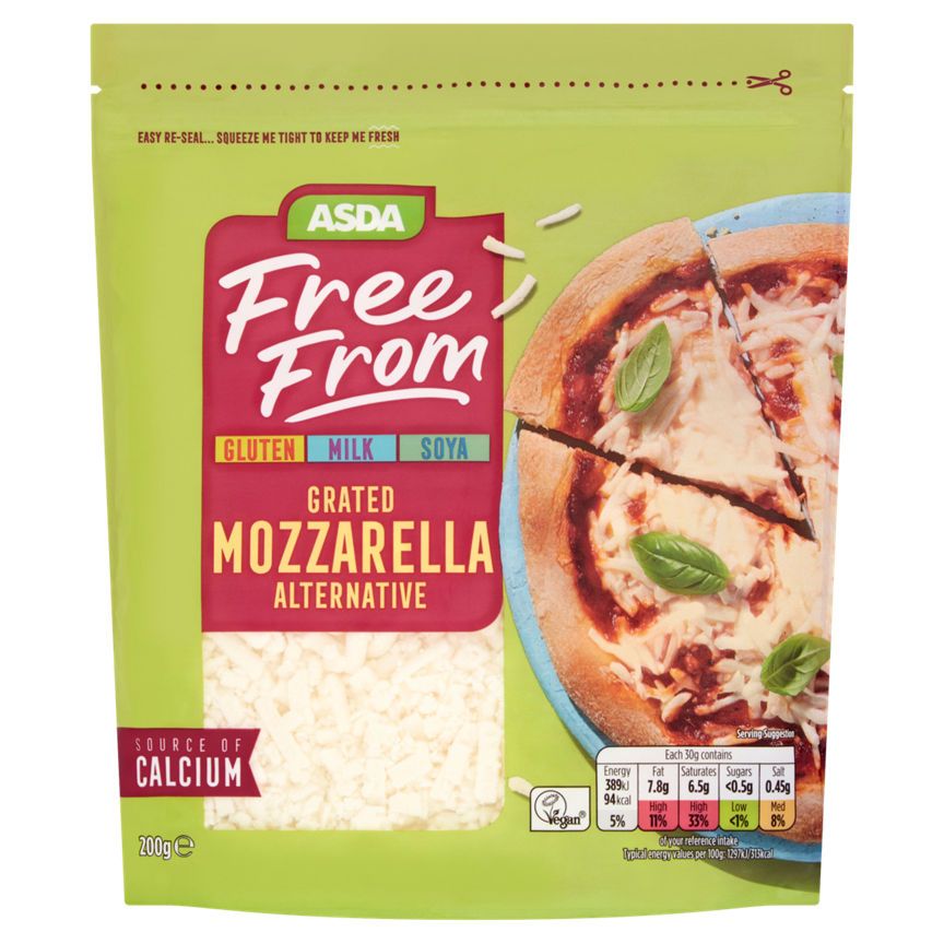 ASDA Free From Grated Mozzarella Alternative