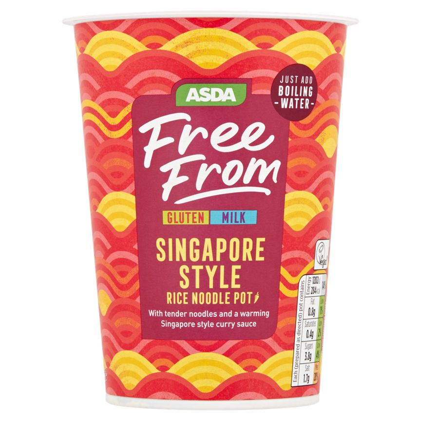 ASDA Free From Singapore Curry Rice Noodle Pot