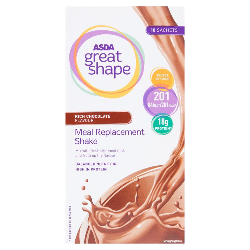 ASDA Great Shape Meal Replacement Shake Rich Chocolate Flavour