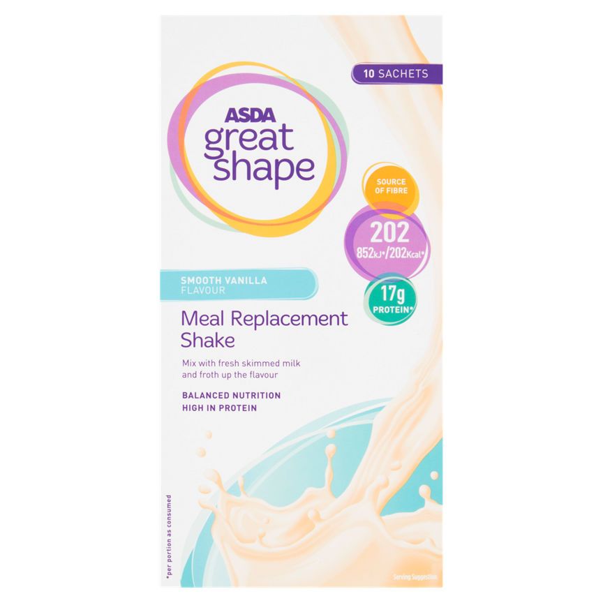 ASDA Great Shape Meal Replacement Shake Smooth Vanilla Flavour