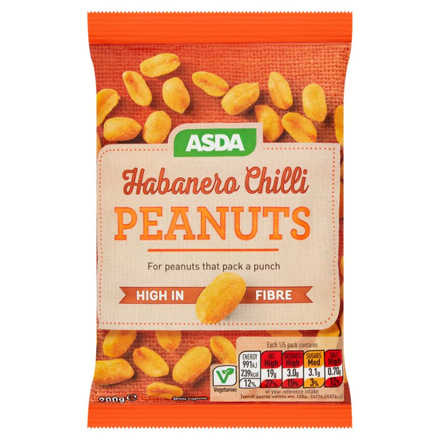 ASDA Habanero Chilli Peanuts 200g