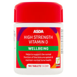 ASDA High Strength Vitamin D Wellbeing 180 Tablets 1 A Day