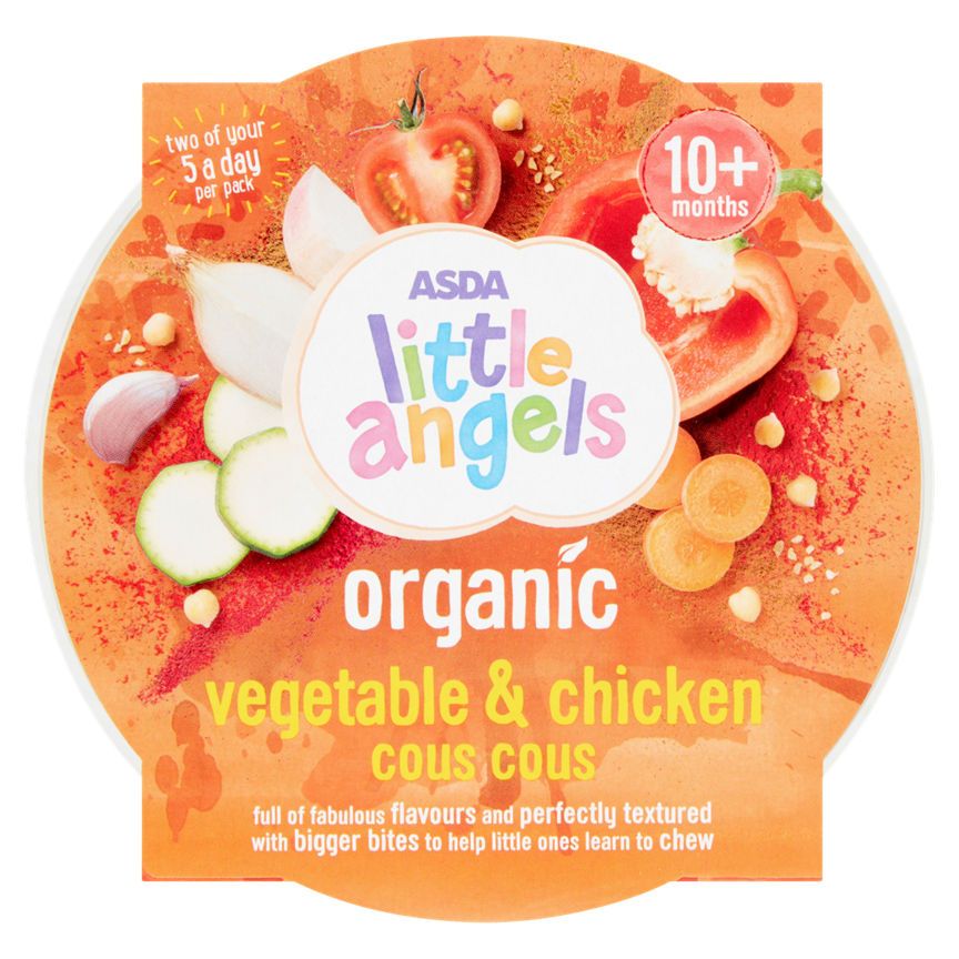 ASDA Little Angels Organic Vegetable & Chicken Cous Cous 10+ Months