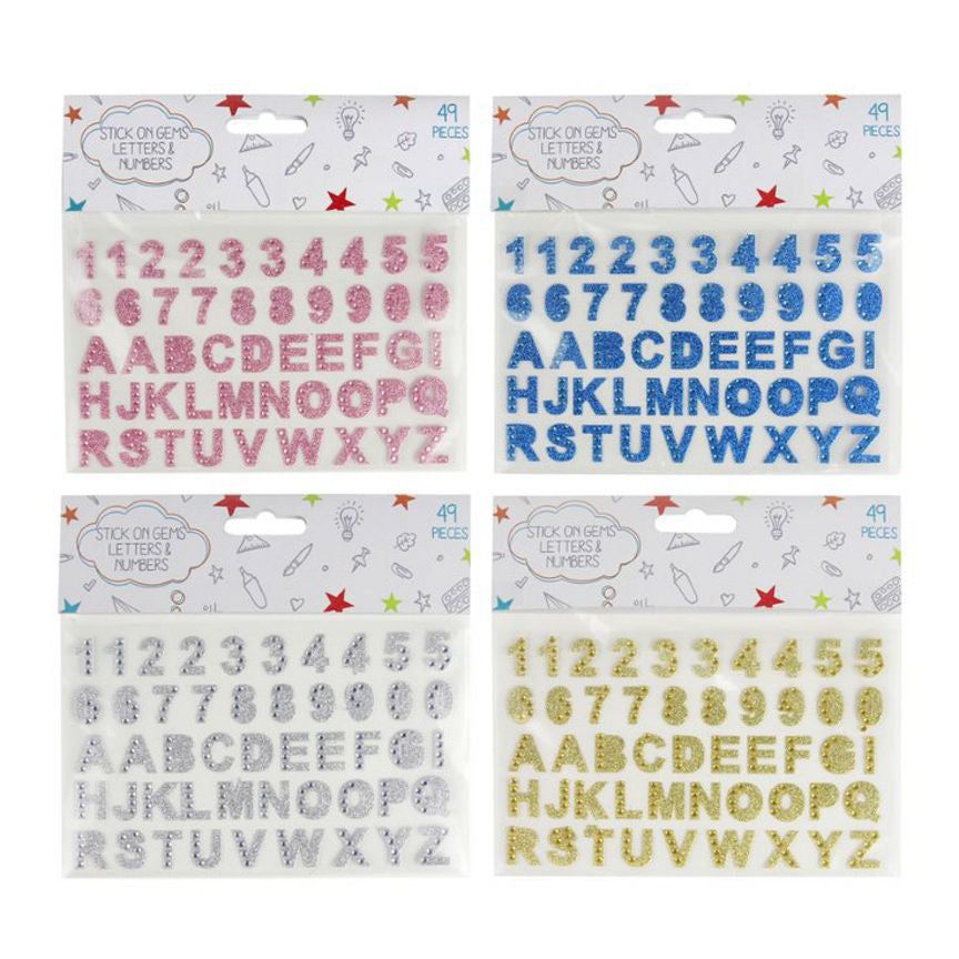 ASDA Number & Letter stickers