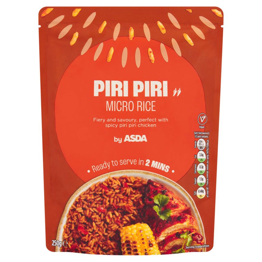 ASDA Piri Piri Micro Rice 250g