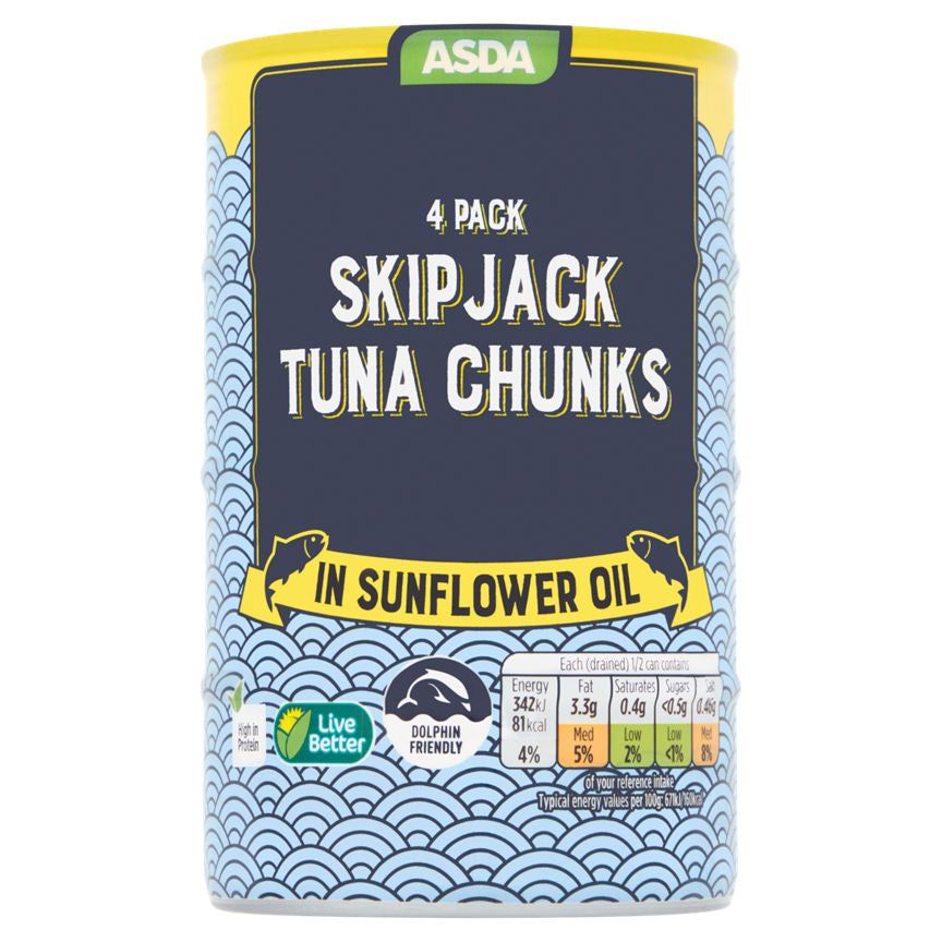 ASDA Skipjack Tuna Chunks in Sunflower Oil