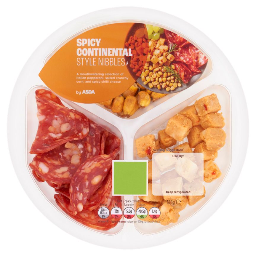 ASDA Spicy Continental Style Nibbles 125g