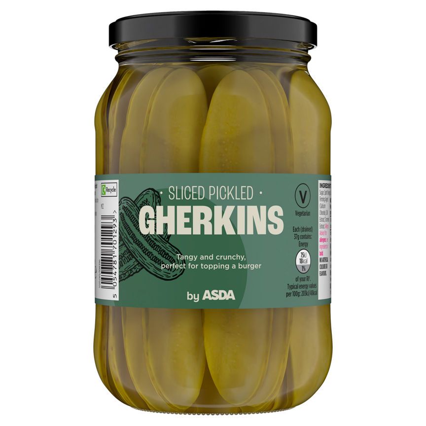 ASDA Tangy & Crunchy Sliced Pickled Gherkins