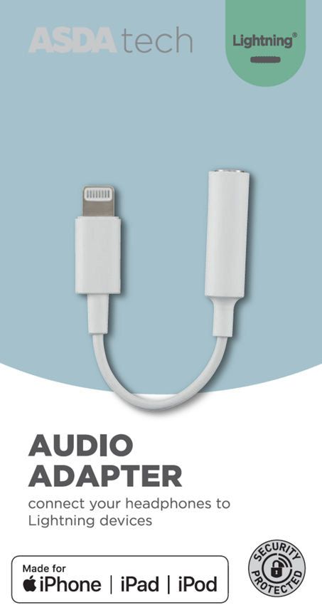 ASDA Tech 3.5mm Aux to Lightning Adapter - McGrocer