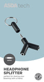 ASDA Tech Headphone Splitter with Keyring Cap