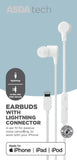 ASDA Tech Lightning Connector Earphones - White