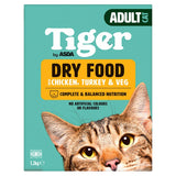 ASDA Tiger Dry Food with Chicken, Turkey & Veg Adult Cat 1.2kg