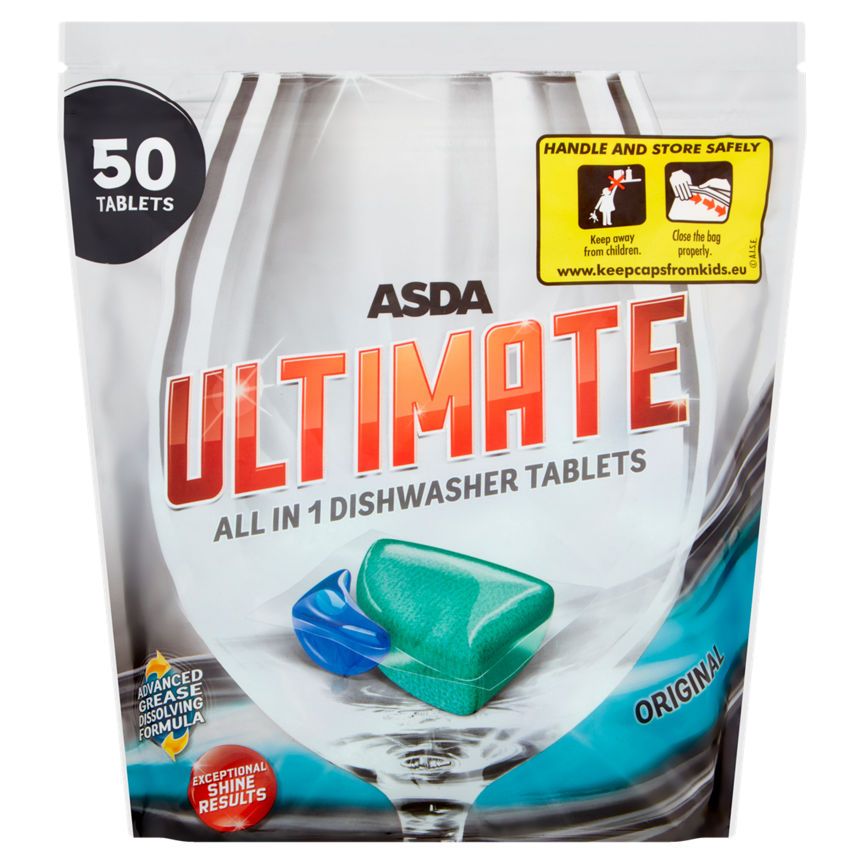 ASDA Ultimate All in 1 Dishwasher Tablets Original