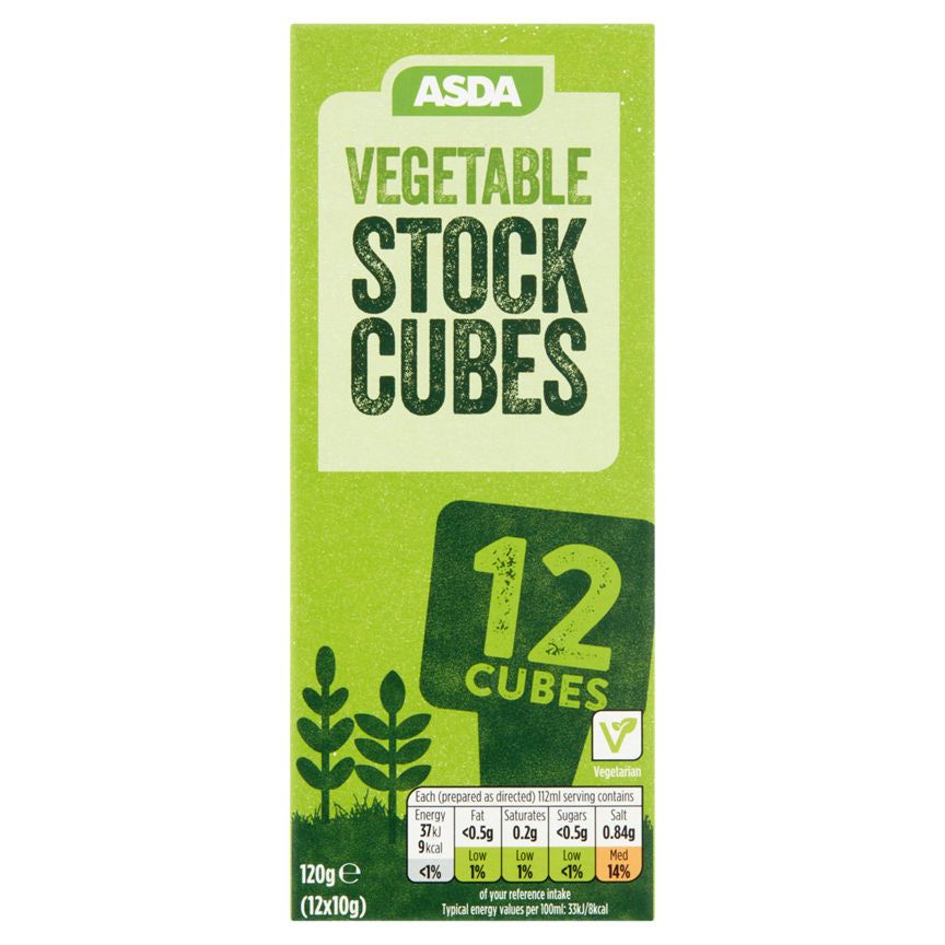 ASDA Vegetable Stock Cubes 12 x 10g (120g)