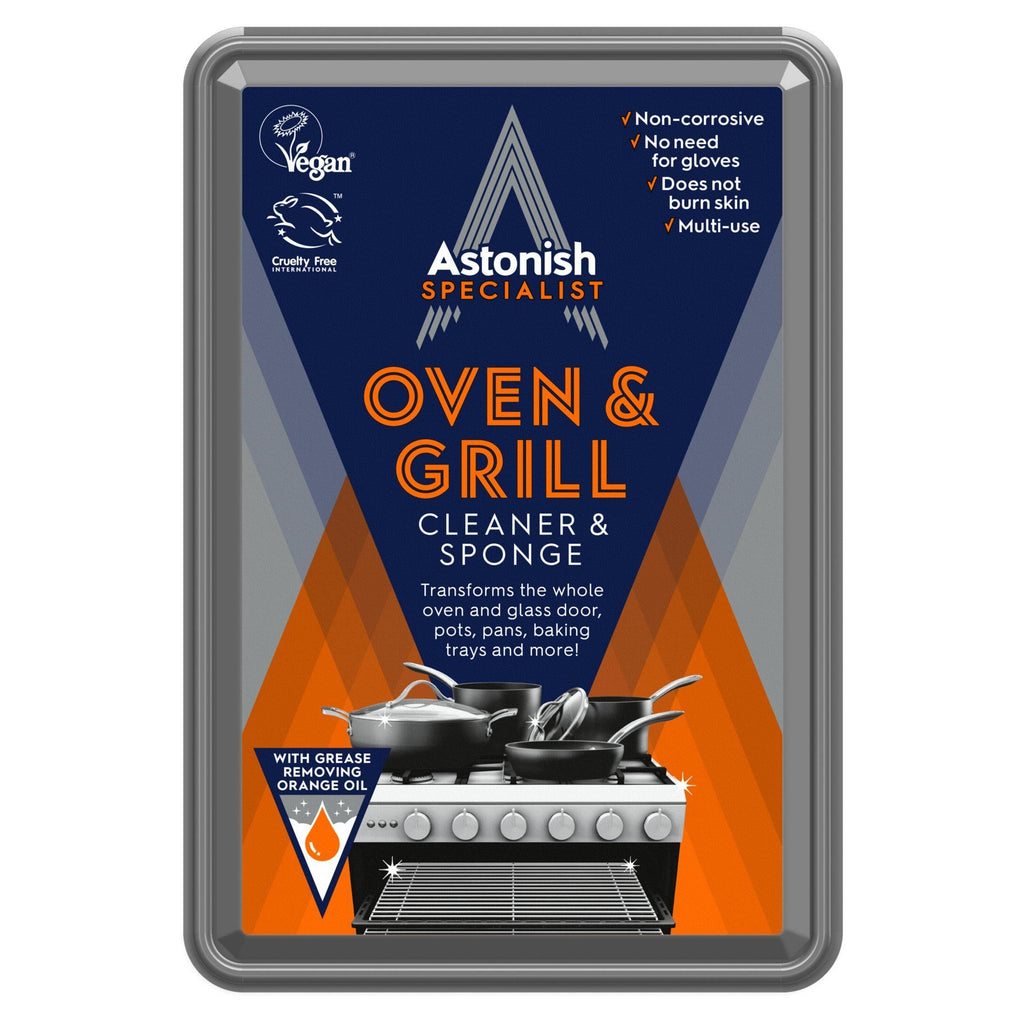 Astonish Anti Bacterial Oven & Grill Specialist Cleaner & Sponge 250g