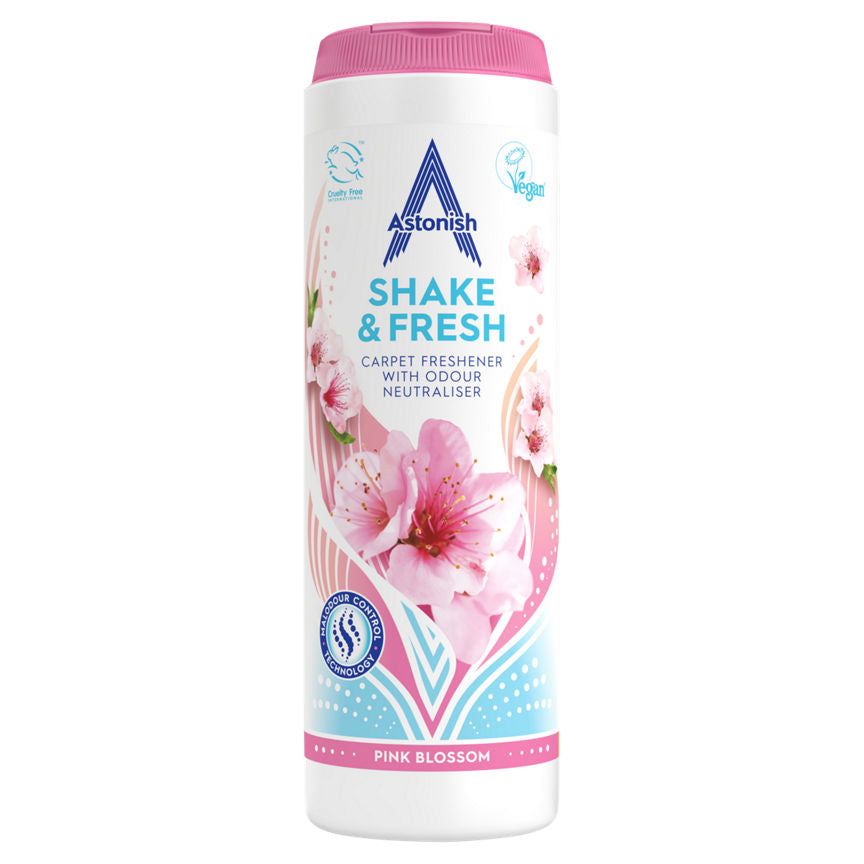 Astonish Shake & Fresh Carpet Freshener Pink Blossom 400g