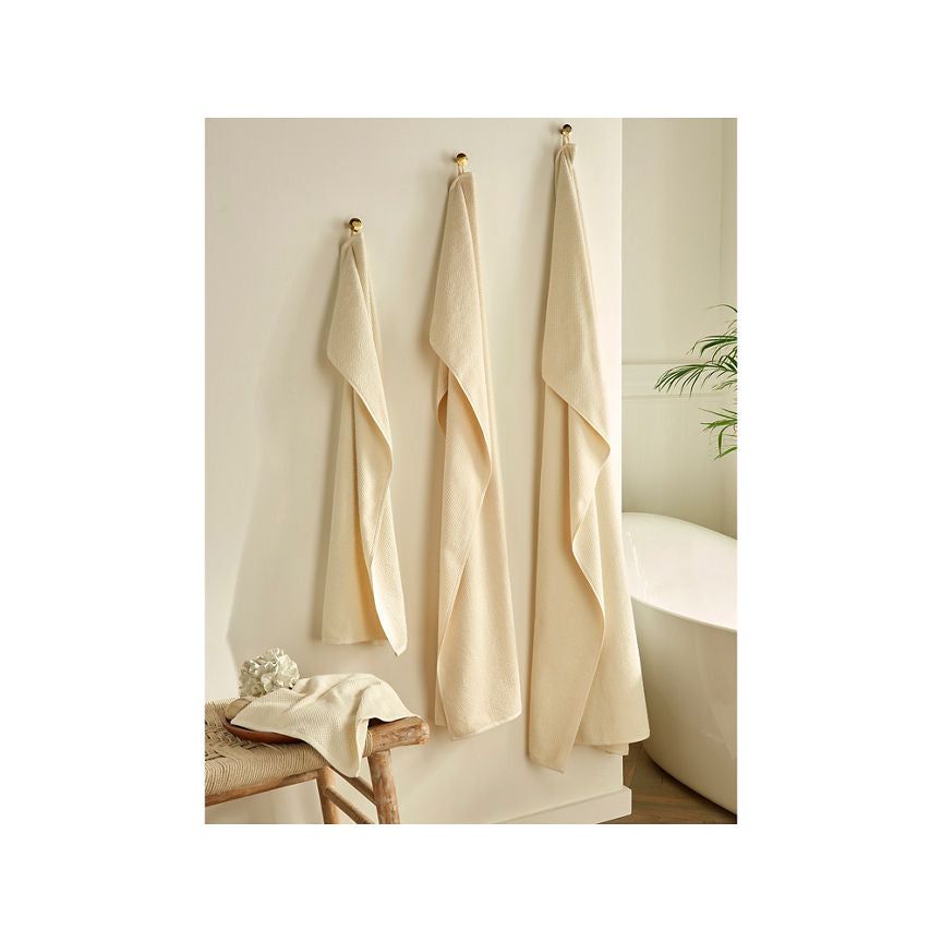 At Home with Stacey Solomon Cream Popcorn Textured Bath Sheet - McGrocer