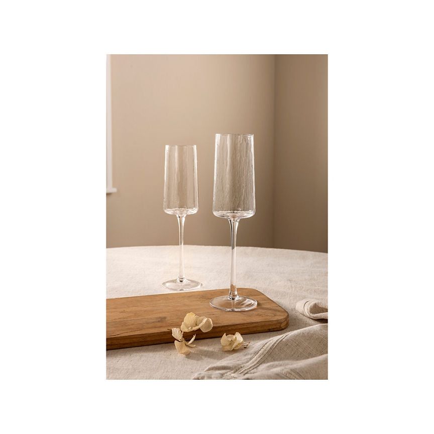 At Home with Stacey Solomon Hammered Champagne Glasses - Set of 2