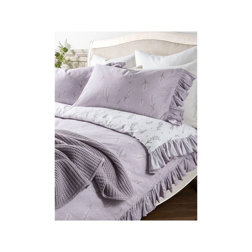 At Home with Stacey Solomon Lilac Bluebell Frill Duvet Set - Super King