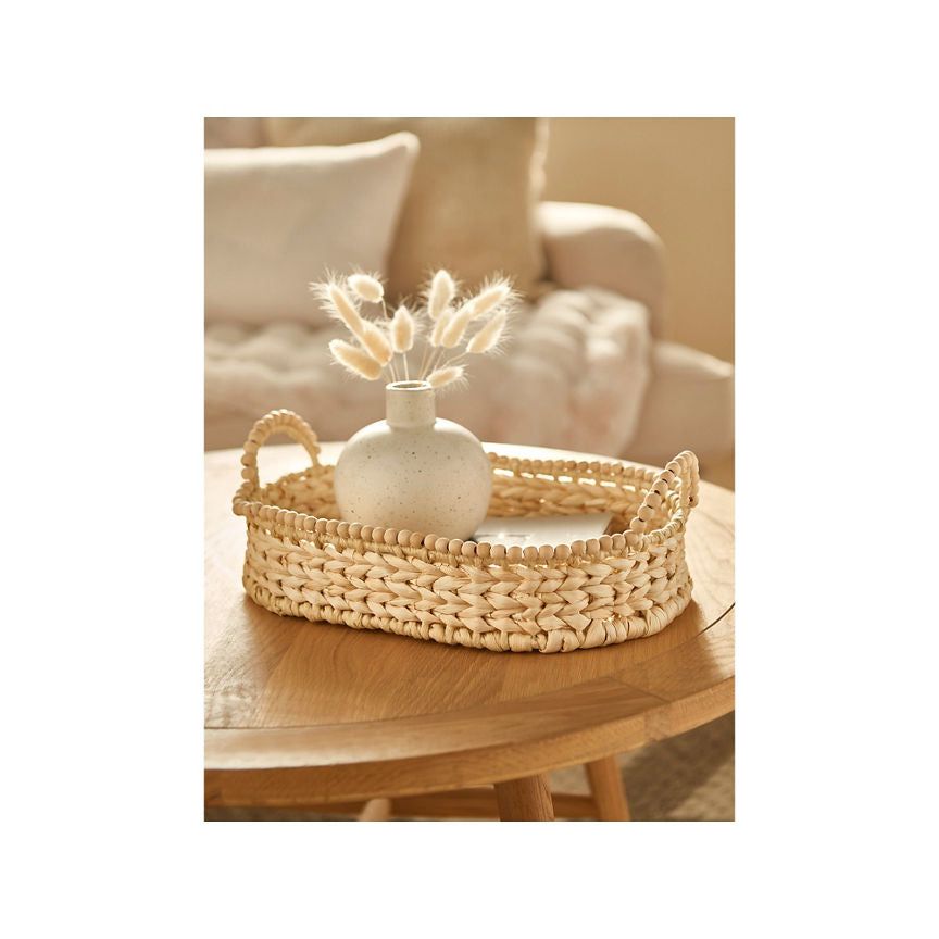 At Home with Stacey Solomon Natural Corn Husk Tray With Beads