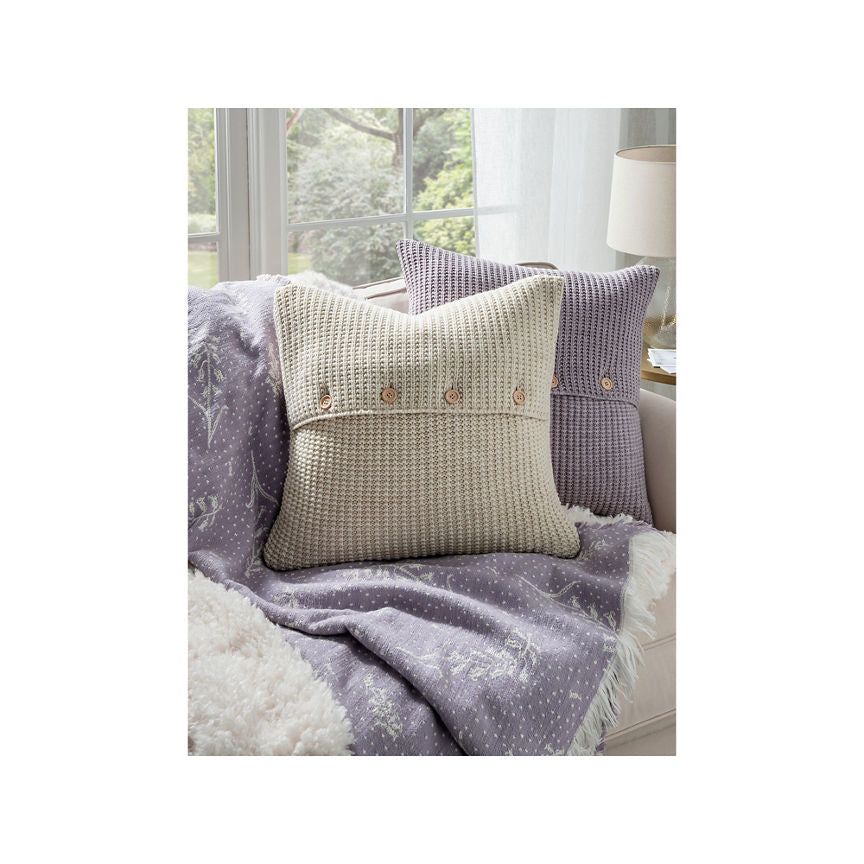 At Home with Stacey Solomon Natural Plain Textured Cushion - McGrocer
