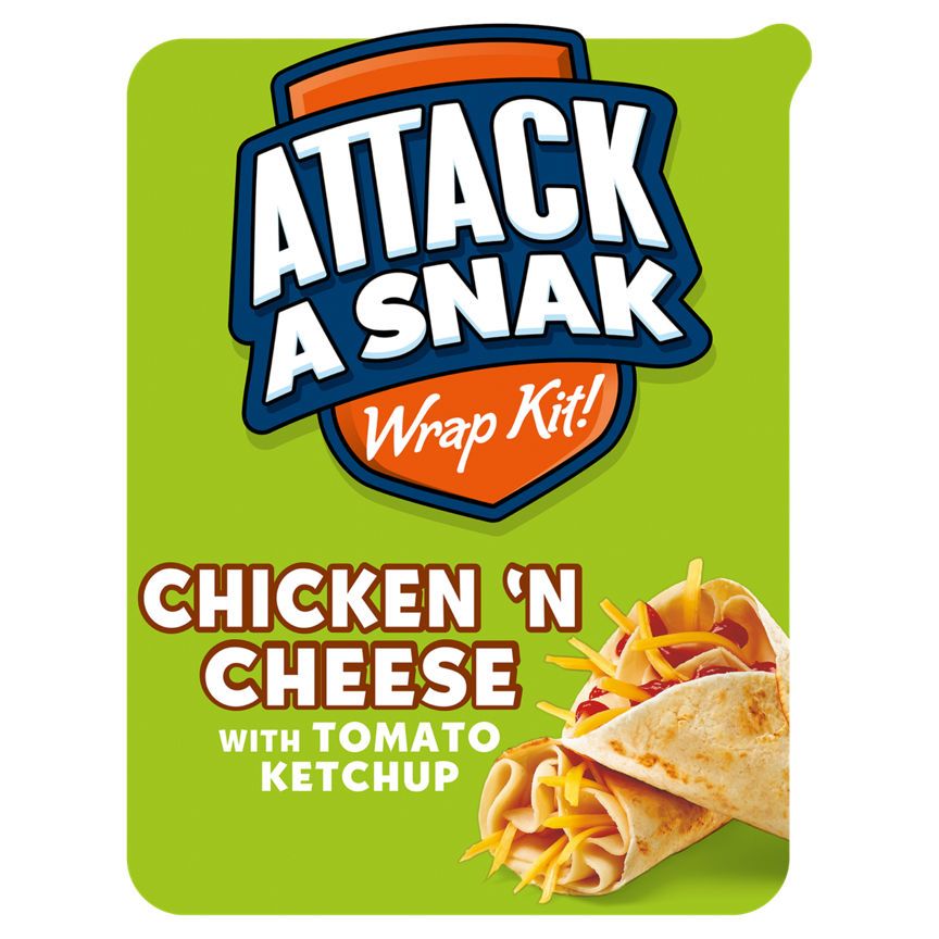 Attack A Snak Chicken 'n Cheese Wrap Kit with Tomato Ketchup