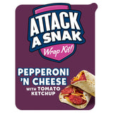 Attack A Snak Pepperoni N'Cheese Wrap Kit with Tomato Ketchup