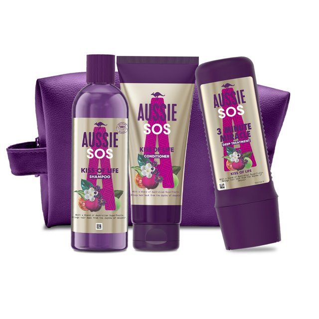 Aussi SOS Kiss Of Life Hair Treatment Giftset Bag - McGrocer