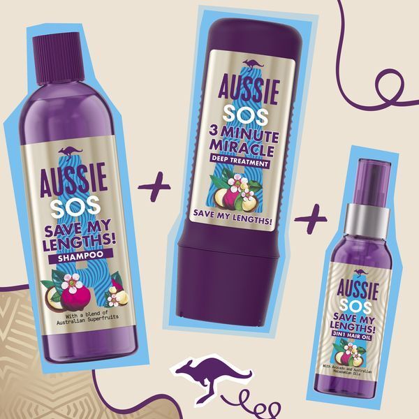 Aussie SOS Save My Lengths Hair Shampoo Damaged Hair 290ml - McGrocer