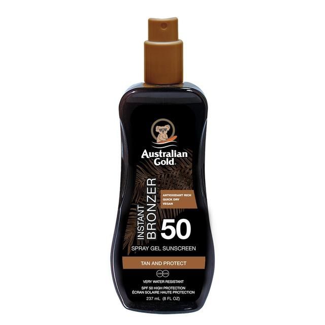 Australian Gold SPF 50 Sunscreen Spray with Instant Bronzer   237ml