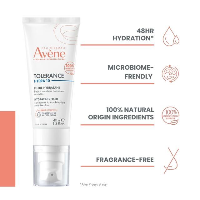 Avene Tolerance Hydra-10 Fluid for normal to combination sensitive skin   400ml - McGrocer