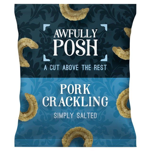 Awfully Posh Sea Salt Pork Crackling   40g - McGrocer
