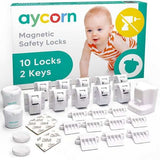 Aycorn Baby Safety Proof Magnetic Cupboard Locks - 10 Pack